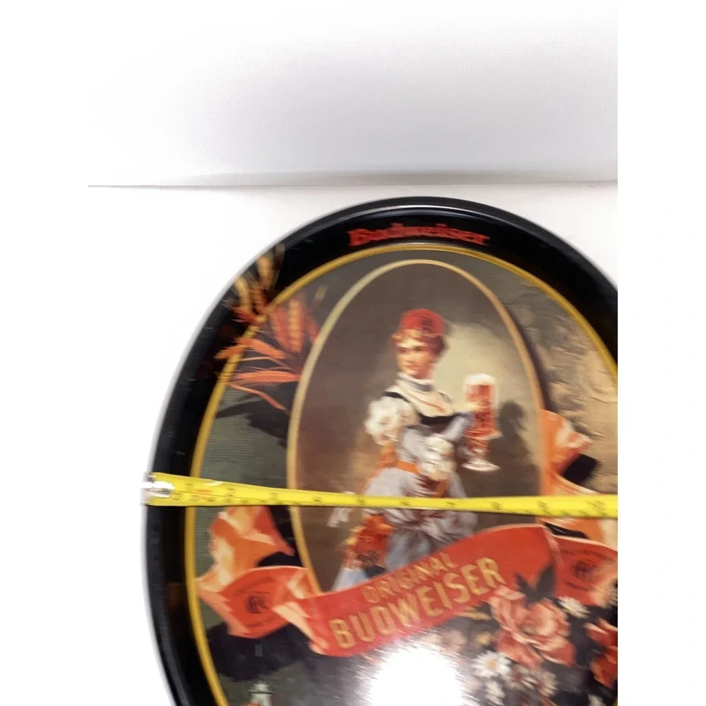 Budweiser Beer Tray 1987‎ Reproduction German Barmaid Budweiser Girl of 1886